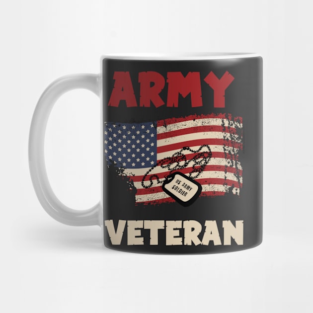 American Flag Camo Proud Us Army Veteran by trendst